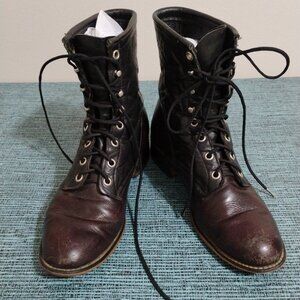 Vintage Women's Laredo Western lace-up boots- SIZE 8